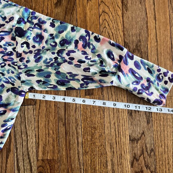 BB Dakota Steve Madden Colorful Leopard Animal Print long sleeve top Size Small - Picture 9 of 9
